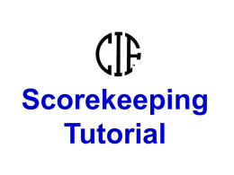 CIF Scorekeeping Clinic