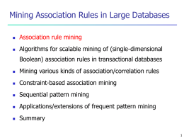Mining Association Rules