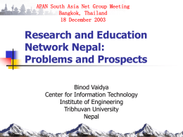 Research and Education Network Nepal: Challenges&prospects