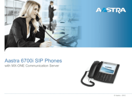 Aastra SIP Phones Sep 2011