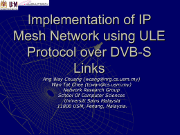 UDL Mesh Network over DVB-S