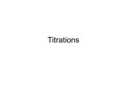 titrations presentation - University of Massachusetts Boston