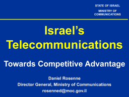 Israel's Telecommunications 1997