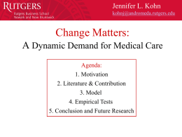 Change Matters: The Change in Health and the Demand for