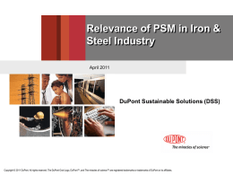 Relevance of PSM In Iron & Steel Making