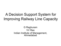 A Decision Support System for Improving Railway Line Capacity