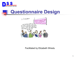 Questionnaire Design - Data Solutions Services