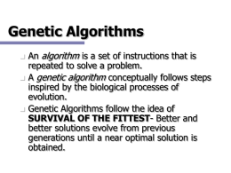 Genetic Algorithms - Al
