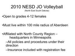 2010 NESD JO Volleyball (North East South Dakota)