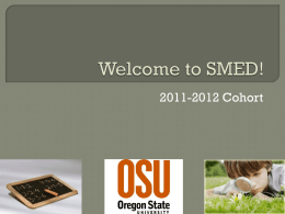 Welcome to SMED! - Oregon State University