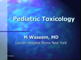 Pediatric Toxicology - PEM Database Online