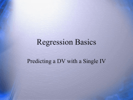 Regression Basics - University of South Florida
