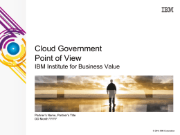 IBV Cloud Industry POV Template
