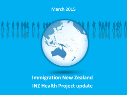 Immigration New Zealand Vision 2015