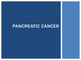 Pancreatic cancer - Oncology Clinics Victoria