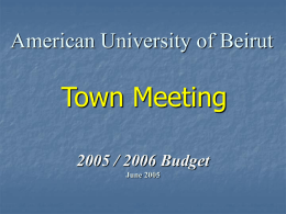 Town Meeting - American University of Beirut