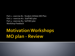 Motivation Workshop Review