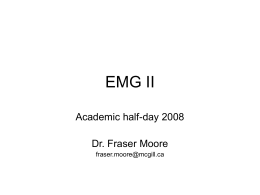 EMG II - Home Page | McGill University