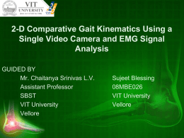 2-D Comparative Gait Kinematics Using a Single Video