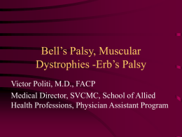 Bell’s and Erb’s Palsy
