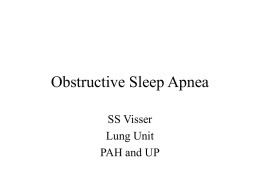 Obstructive Sleep Apnea - University of Pretoria