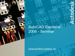AutoCAD Electrical Seminar Presentation
