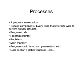 Process - Department of Computer Science
