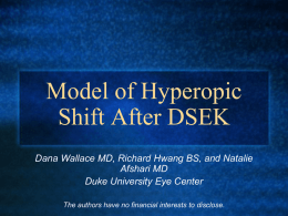 Hyperopic Shift After DSEK