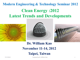 Modern Engineering & Technology Seminar 2012