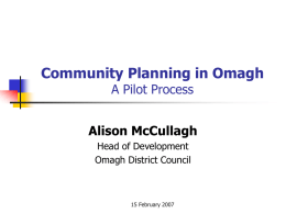 Community Planning in Omagh A Pilot Process