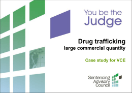 You be the Judge VCE Drug Trafficking Slides