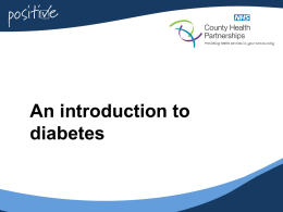 An introduction to diabetes - Shahid Sadoughi University