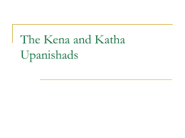 The Kena and Katha Upanishads
