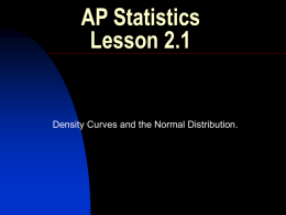 AP Statistics Lesson 2.1