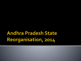 Andhra Pradesh State Reorganisation, 2014