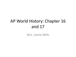 AP World History: Chapter 16 and 17