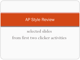 AP Style Practice - Jerz's Literacy Weblog