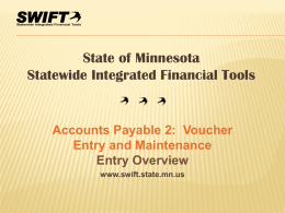 Accounts Payable 2: Voucher Entry and Maintenance Entry