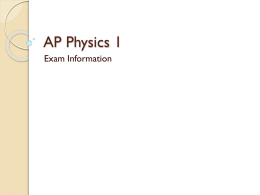 AP Physics B - Derry Area School District
