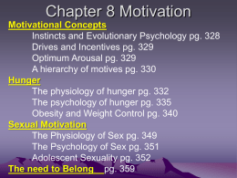 Chapter 12 Motivation and Emotion