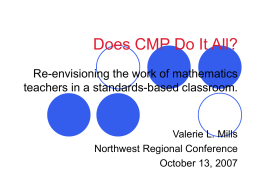 Does CMP Do It All? - Northwest Math Conf