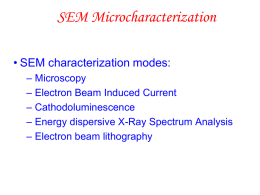 SEM Microcharacterization
