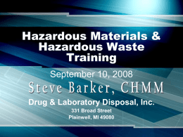 Hazardous Materials & Hazardous Waste Training
