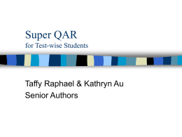 Super QAR for Test-wise Students, 11-2002