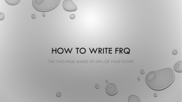 How to write DBQ