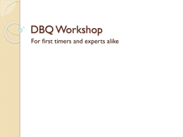 DBQ Workshop