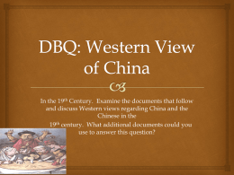 DBQ: Western View of China
