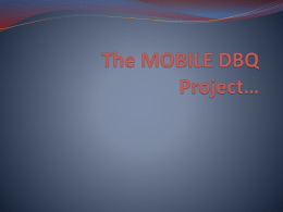 The MOBILE DBQ Project… - Home