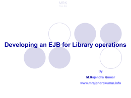 Developing library operation using EJB