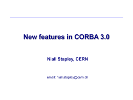 What’s new in CORBA 3.0